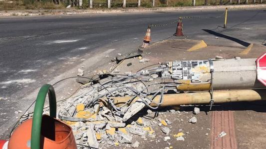 Ninguém se feriu no acidente