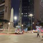 Praça Sete: manifestantes protestam contra aumento de passagem de ônibus
