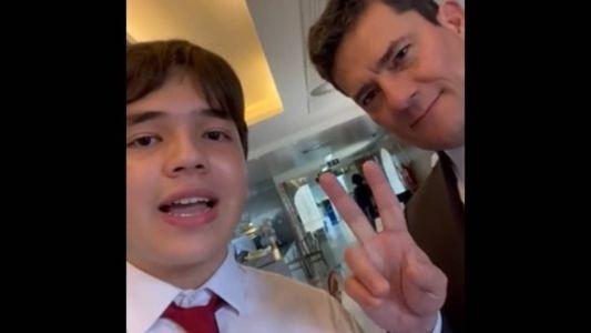 Adolescente gravou vídeo com Moro e o chamou de 'ladrão' no Congresso Nacional