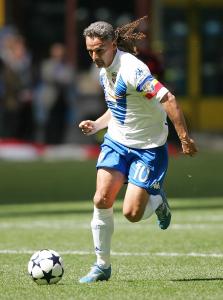 Roberto Baggio em ação pelo Brescia, último clube que defendeu na carreira