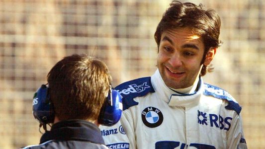 Antônio Pizzonia (dir) na época de piloto