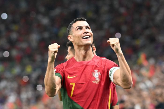 Cristiano Ronaldo em partida pela Copa do Mundo de 2022, no Catar
