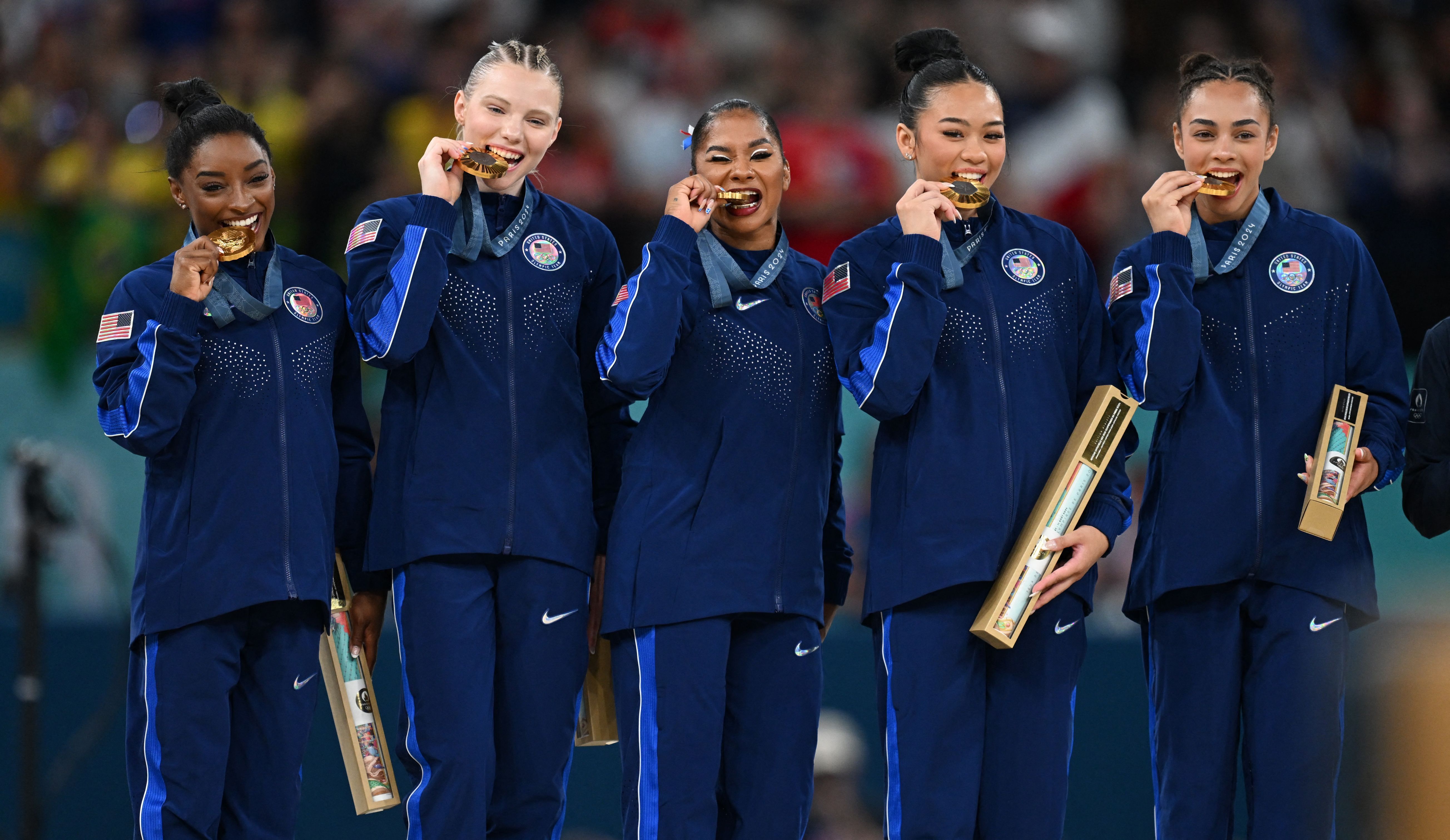 Simone Biles manda indireta para ex-companheira de seleção após conquistar ouro em Paris