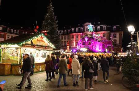 Mercado de Natal em Heidelberg, na Alemanha