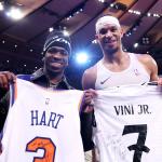 Sob olhares de Vini Jr., Knicks abrem Natal da NBA com vitória sobre os Spurs