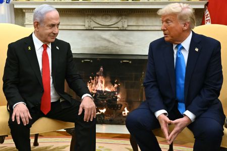 Primeiro-ministro israelense Benjamin Netanyahu e Donald Trump