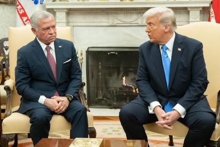 Rei Abdullah II da Jordânia e Donald Trump