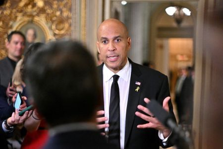 US Senator Cory Booker marathon speech on Senate floor