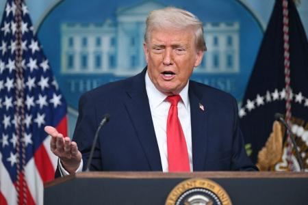 Donald Trump em discurso de um ano de mandato