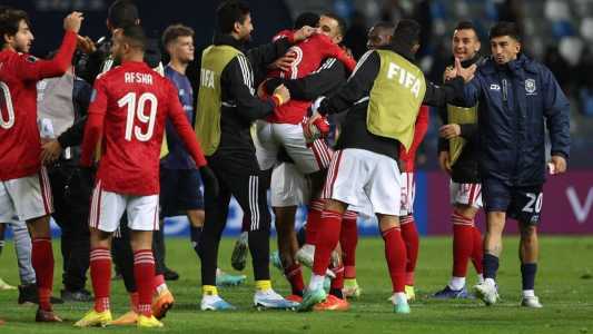 Al Ahly comemora classificação para as quartas de final do Mundial de Clubes