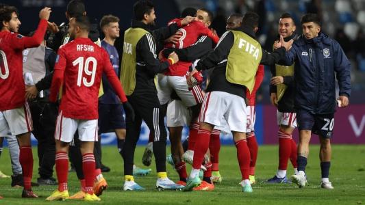 Al Ahly comemora classificação para as quartas de final do Mundial de Clubes