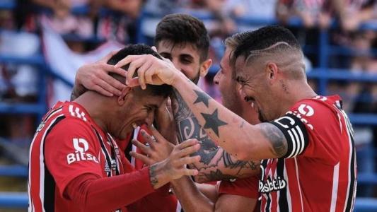 Alan Franco marcou o gol da vitória são-paulina sobre o Santo André
