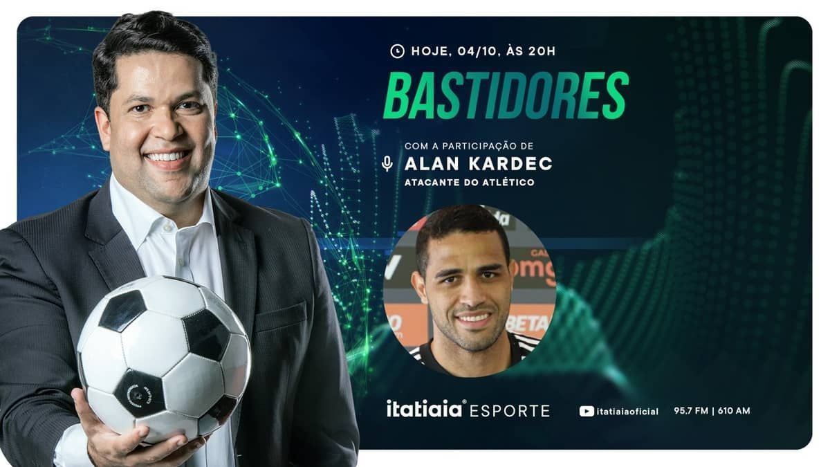 Alan Kardec, atacante do Atlético, é o convidado do Bastidores desta quarta-feira (4) 