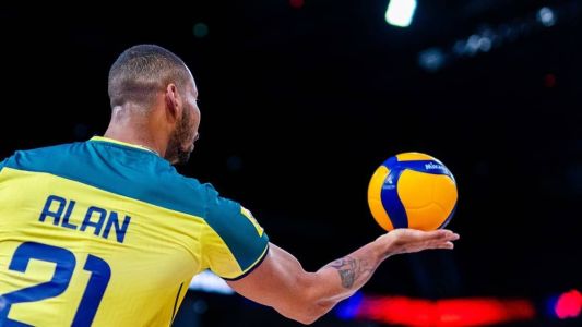 Alan pela Seleção Brasileira de Vôlei