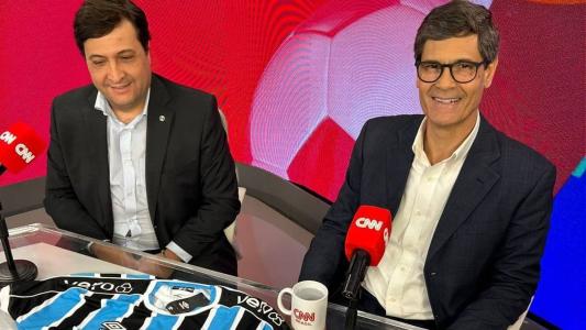 Alberto Guerra, presidente do Grêmio, e João Vítor Xavier, CEO do clube