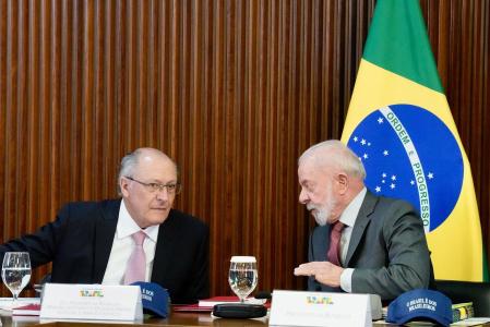 O vice-presidente Geraldo Alckmin e o presidente Lula