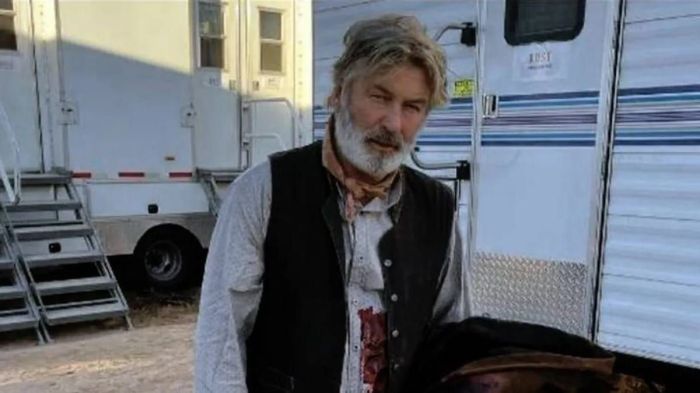 Alec Baldwin no set de filmagens de 