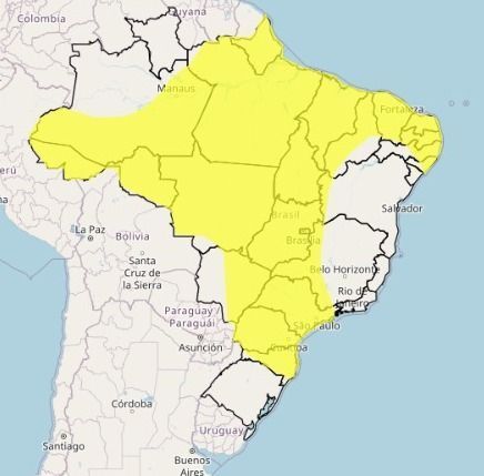 Inmet emite alerta amarelo para chuvas intensas em 197 cidades mineiras; veja lista
