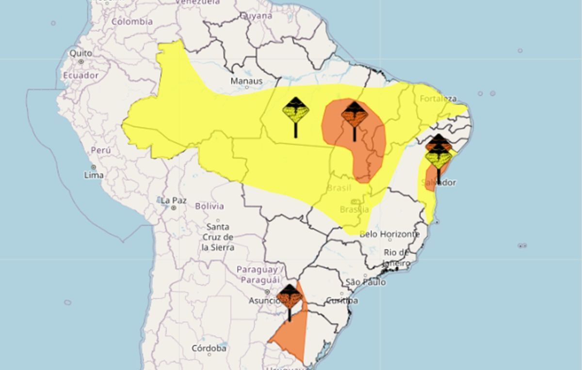 Previsão do tempo: 16 estados, incluindo MG, estão em alerta para chuvas fortes
