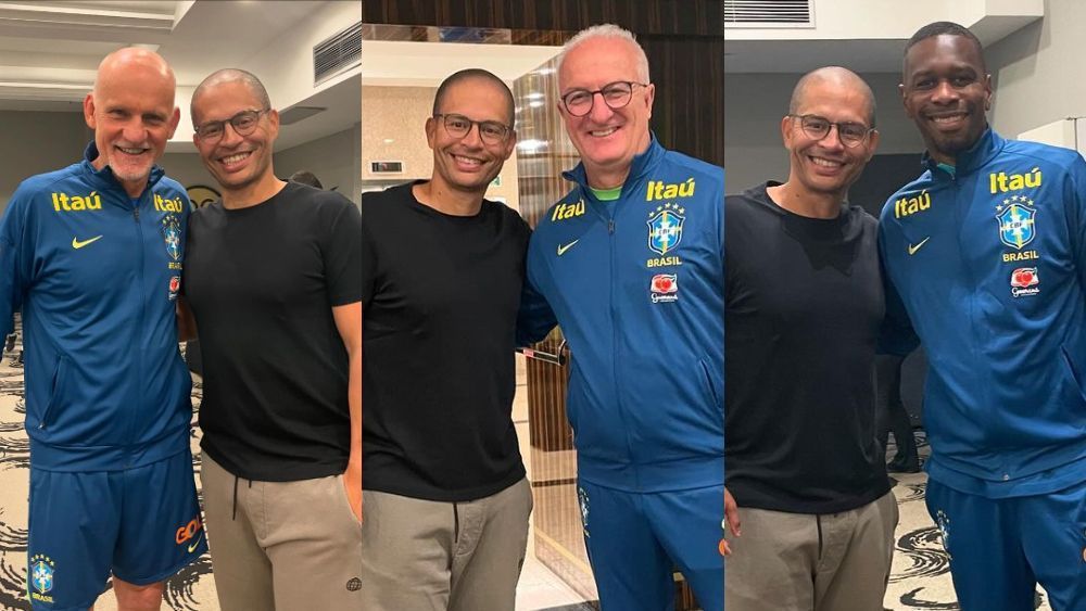 Ídolo do Cruzeiro, Alex visita Seleção, relembra momentos e agradece jogadores