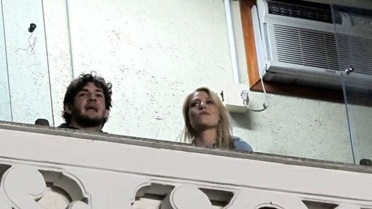 Alexandre Pato e Barbara Berlusconi foram assistir ao jogo do Vasco