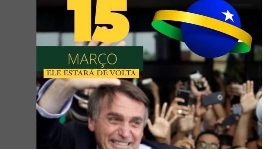 Aliados do ex-presidente Jair Bolsonaro compartilharam nas redes que ele voltará ao Brasil dia 15 de março