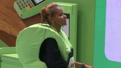 Aline durante a prova de resistência