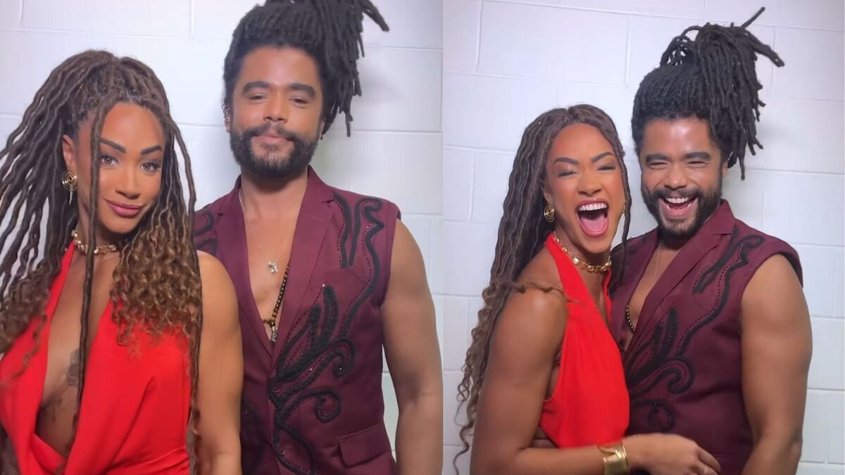 Aline e Diogo Almeida aparecem juntos nos bastidores após romance no BBB 25
