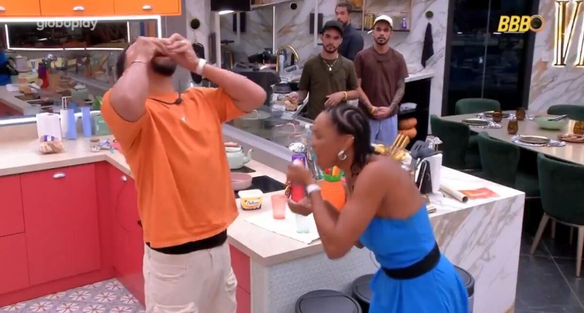 BBB 25: Aline e Vinícius cumprem promessa inusitada após eliminação de Thamiris