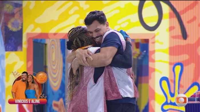 Aline e Vinícius venceram a Prova do Líder do BBB 25