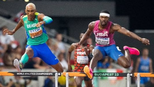 Alison dos Santos terminou na quinta posição nos 400m com barreiras