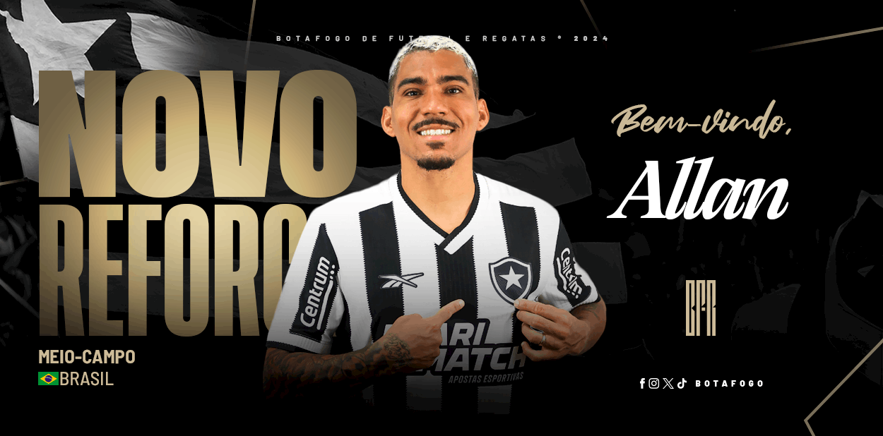 Botafogo anuncia contratação de Allan, volante campeão pela Seleção Brasileira