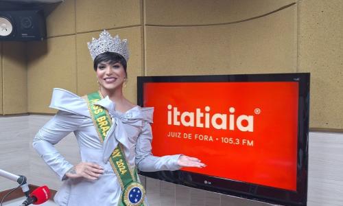 Allexa Dantas Miss Brasil Gay 2024 em visita à Itatiaia Foto Roberta Oliveira Itatiaia