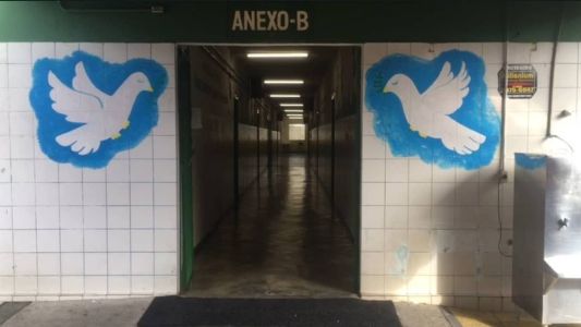 Alunos fizeram pinturas e cartazes rementendo à paz nas escolas