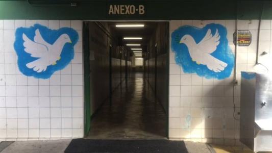 Alunos fizeram pinturas e cartazes rementendo à paz nas escolas