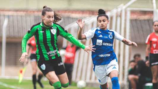 América e Cruzeiro, pelo Campeonato Mineiro Feminino