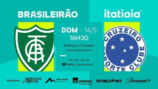 América e Cruzeiro se enfrentam às 18h30 deste domingo