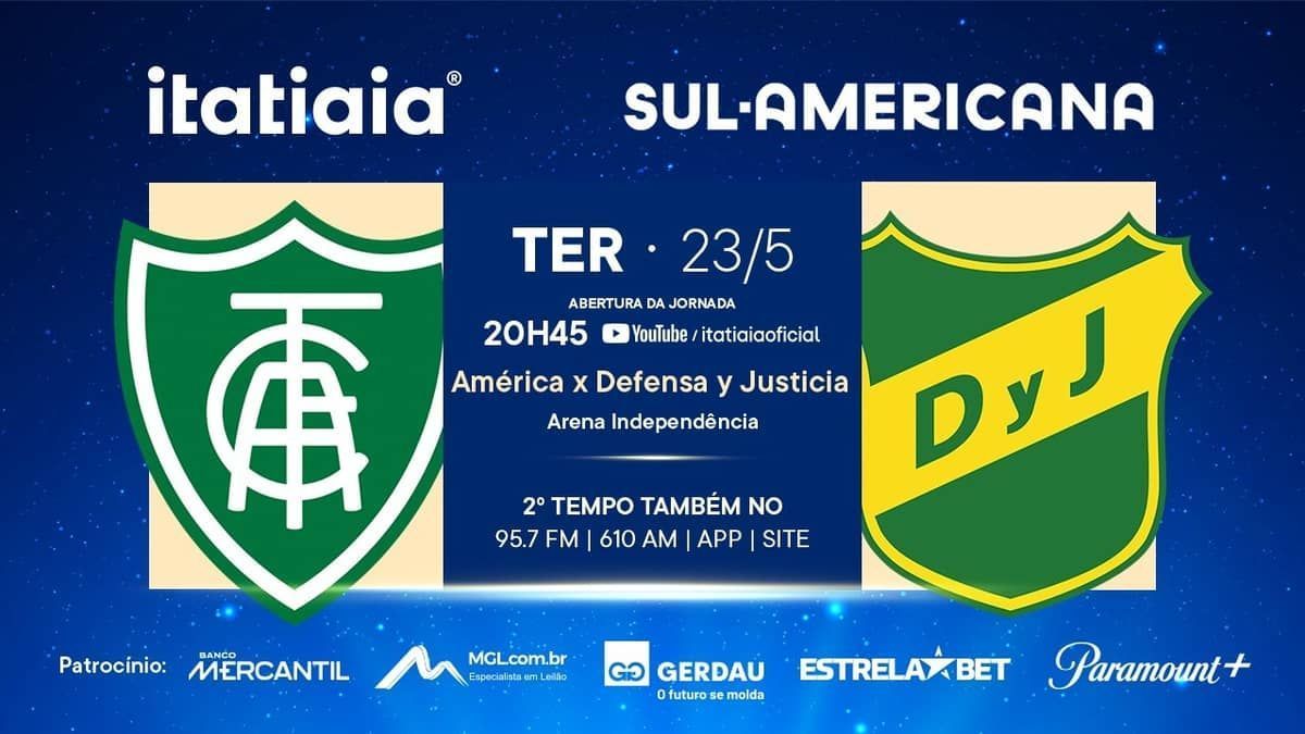 América x Defensa y Justicia: assista, ao vivo, à transmissão da Itatiaia