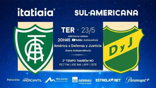 América e Defensa y Justicia se enfrentam pela Copa Sul-Americana