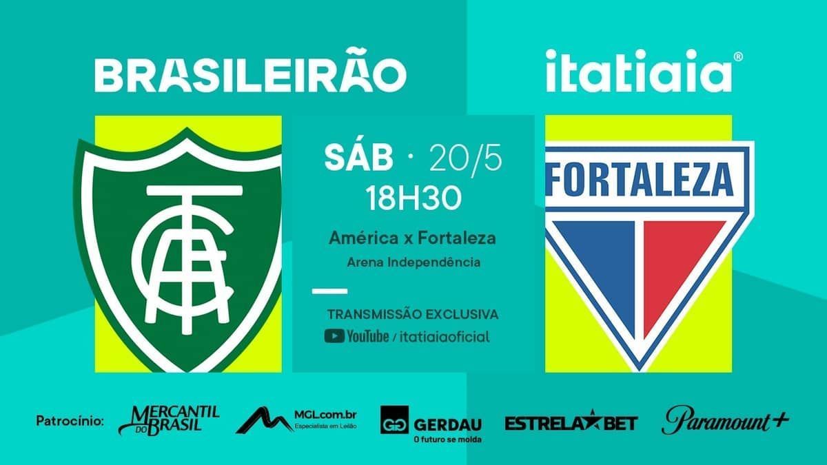 América x Fortaleza: assista, ao vivo, à transmissão da Itatiaia