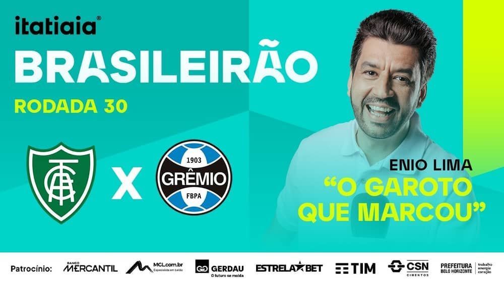 América x Grêmio: assista, ao vivo, à transmissão da Itatiaia