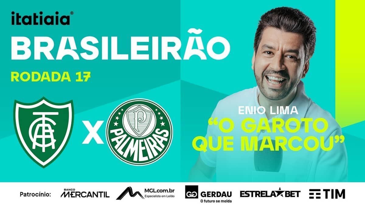 América x Palmeiras: assista, ao vivo, à transmissão da Itatiaia