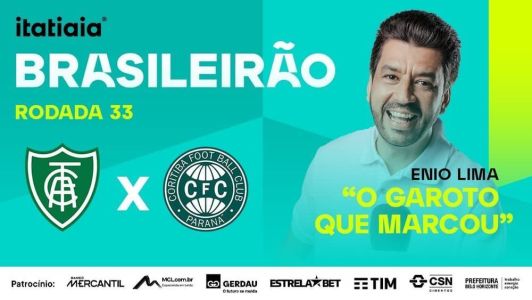 América enfrentará o Coritiba com narração de Enio Lima