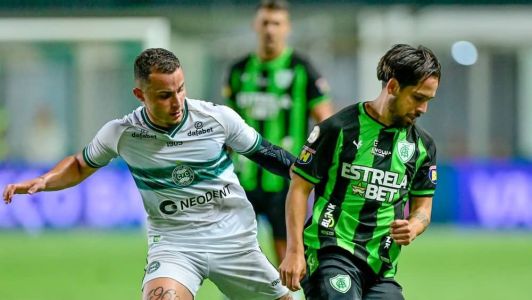 América foi goleado pelo Coritiba por 3 a 0 nesta quarta (8), no Independência