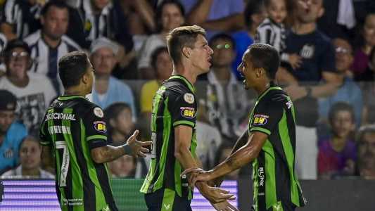 América perdeu para o Santos por 3 a 2