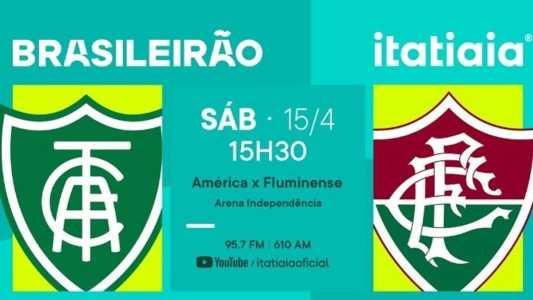 América recebe o Fluminense neste sábado (15), às 16h, em Belo Horizonte