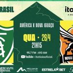 América x Nova Iguaçu: acompanhe a Copa do Brasil ao vivo na Itatiaia