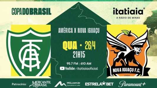 América recebe o Nova Iguaçu em jogo pela 3ª fase da Copa do Brasil