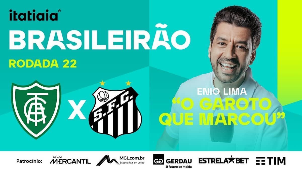 América x Santos: assista, ao vivo, à transmissão da Itatiaia