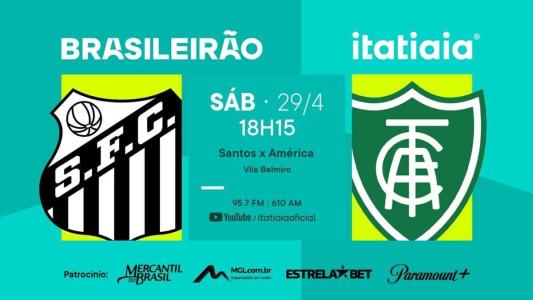 América visita o Santos pelo Campeonato Brasileiro